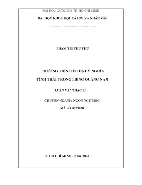 Phương tiện biểu đạt ý nghĩa tình thái trong tiếng quảng nam