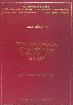 Hiện trạng giáo dục của người khmer ở tỉnh an giang 1991 2005