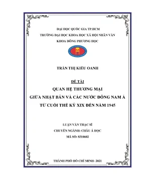 Quan hệ thương mại giữa nhật bản và các nước đông nam á từ cuối thế kỷ xix đến năm 1945