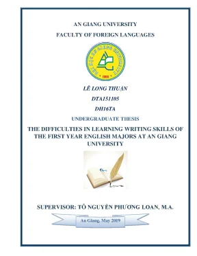 The difficulties in learning writing skills of the first year english majors at an giang university