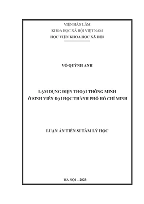 Lạm dụng điện thoại thông minh ở sinh viên đại học thành phố hồ chí minh