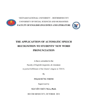 The application of automatic speech recognition to students new word pronunciation m a