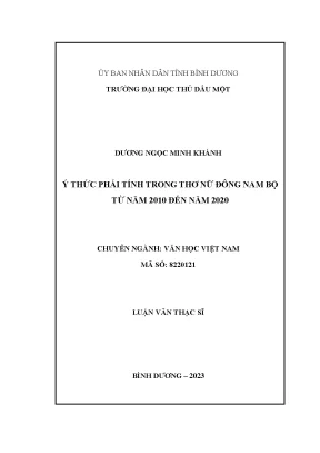 Ý thức phái tính trong thơ nữ đông nam bộ từ 2010 đến năm 2020