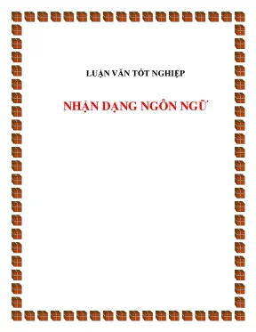 Luận văn nhận dạng ngôn ngữ