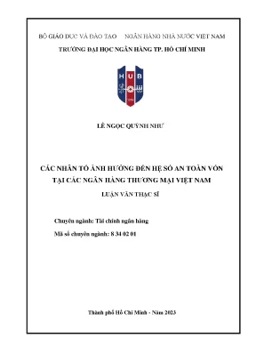Các nhân tố ảnh hưởng đến hệ số an toàn vốn tại các ngân hàng thương mại việt nam