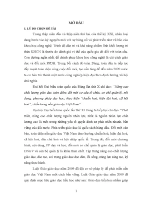 Biện pháp quản lý đổi mới phương pháp dạy học của hiệu trưởng trường tiểu học huyện bù đăng tỉnh bình phước