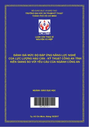 Đánh giá mức độ đáp ứng năng lực nghề của lực lượng hậu cần kỹ thuật công an tỉnh kiên giang so với yêu cầu của ngành công an
