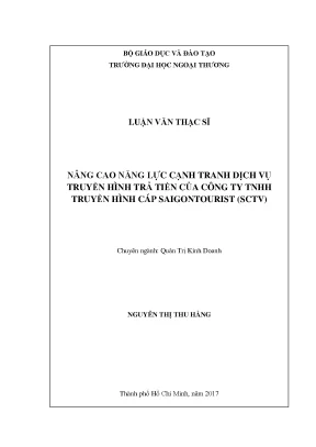 Nâng cao năng lực cạnh tranh dịch vụ truyền hình trả tiền của công ty tnhh truyền hình cáp saigontourist sctv
