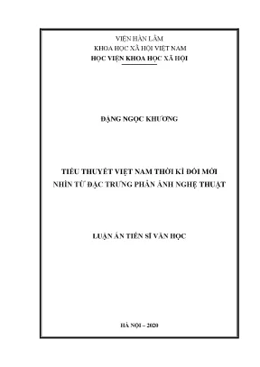 Tiểu thuyết việt nam thời kì đổi mới nhìn từ đặc trưng phản ánh nghệ thuật