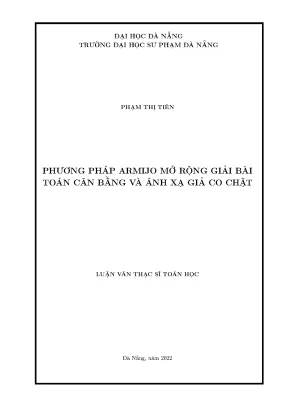 Phương pháp armijo mở rộng giải bài toán cân bằng và ánh xạ giả co chặt