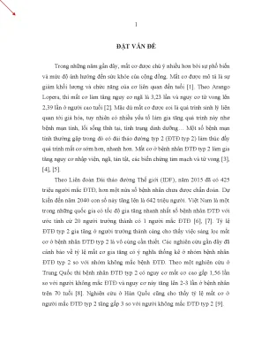 Nghiên cứu tình trạng mất cơ ở bệnh nhân đái tháo đường typ 2 và bước đầu đánh giá hiệu quả can thiệp bằng luyện tập