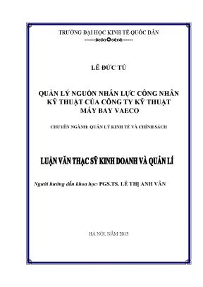 Quản lý nguồn nhân lực công nhân kỹ thuật của công ty kỹ thuật máy bay vaeco