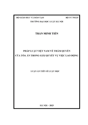 Pháp luật việt nam về thẩm quyền của tòa án trong giải quyết vụ việc lao động