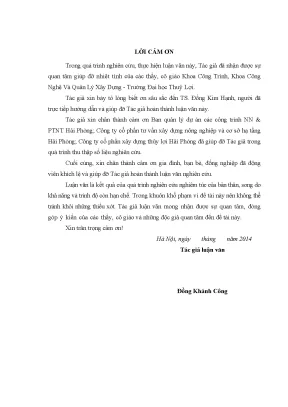 Nâng cao công tác quản lý chất lượng thi công kè đê biển 1 hải phòng