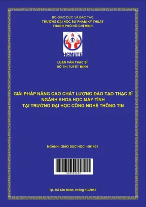 Giải pháp nâng cao chất lượng đào tạo thạc sĩ ngành khoa học máy tính tại trường đại học công nghệ thông tin