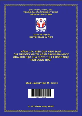 Nâng cao hiệu quả kiểm soát chi thường xuyên ngân sách nhà nước qua kho bạc nhà nước thị xã hồng ngự tỉnh đồng tháp