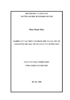 Nghiên cứu cấu trúc vải tráng phủ và các yếu tố ảnh hưởng đến đặc trưng cơ lý của đường may