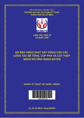 Dự báo năng suất xây dựng của các công tác bê tông cốp pha và cốt thép bằng mô hình mạng bayes