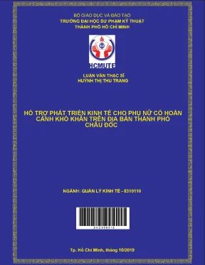 Hỗ trợ phát triển kinh tế cho phụ nữ có hoàn cảnh khó khăn trên địa bàn thành phố châu đốc