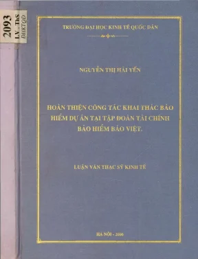 Hoàn thiện công tác khai thác bảo hiểm dự án tại tập đoàn tài chính bảo hiểm bảo việt