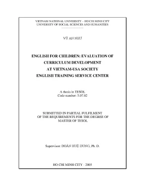 English for children evaluation of curriculum development at vietnam usa society english training service center