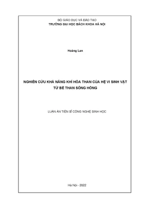 Nghiên cứu khả năng khí hóa than của hệ vi sinh vật từ bể than sông hồng