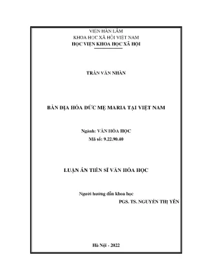 Bản địa hóa đức mẹ maria tại việt nam