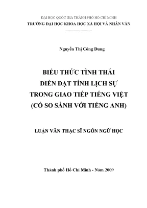 Biểu thức tình thái diễn đạt tính lịch sự trong giao tiếp tiếng việt có so sánh với tiếng anh