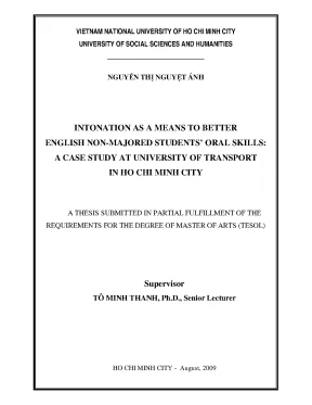 Intonation as a means to better english non majored students oral skills a case study at university of transport in ho chi minh city m a thesis 60 14 10