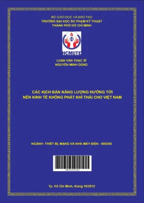 Các kịch bản năng lượng hướng tới nền kinh tế không phát khí thải cho việt nam