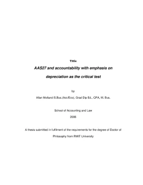 Doctoral thesis of philosophy aas27 and accountability with emphasis on depreciation as the critical test