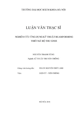 Nghiên cứu ứng dụng kỹ thuật beamforming thiết kế bộ thu gnss