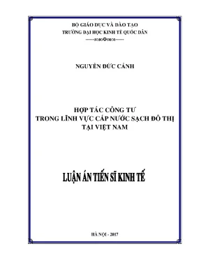 Hợp tác công tư trong lĩnh vực cấp nước sạch tại việt nam
