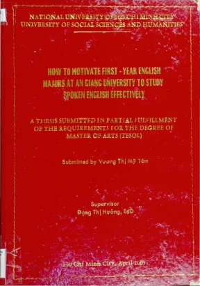 How to motivate first year english majors at an giang university to study spoken english effectively