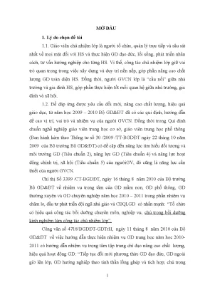 Biện pháp quản lý công tác chủ nhiệm lớp ở các trường thpt thành phố lào cai tỉnh lào cai