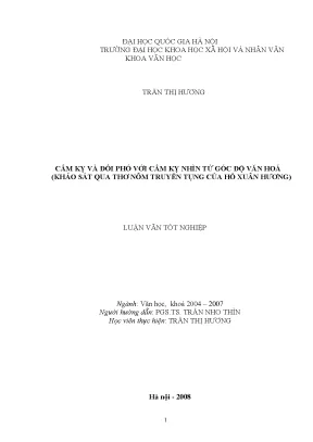 Luận văn văn học việt nam hồ xuân hương phê bình văn học thơ nôm