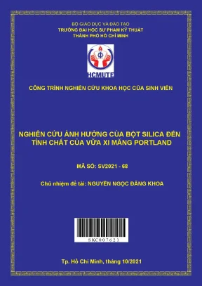 Nghiên cứu ảnh hưởng của bột silica đến tính chất của vữa xi măng portland