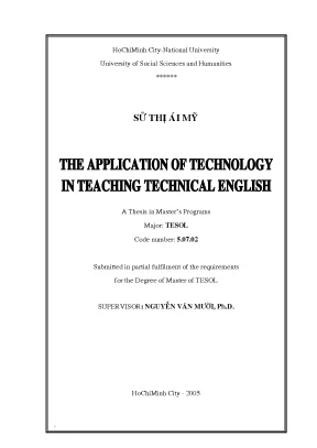 An application of the communicative approach to the teaching of english listening comprehension for first year students at the university of foreign trade ho chi minh city luận văn