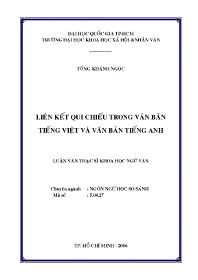 Liên kết qui chiếu trong văn bản tiếng việt và văn bản tiếng anh