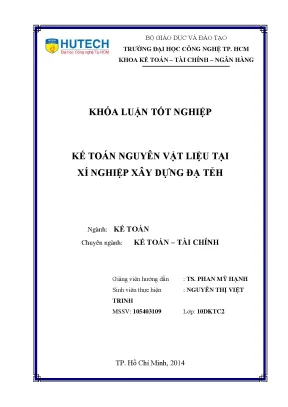 Kế toán nguyên vật liệu tại xí nghiệp xây dựng đạ tẻh