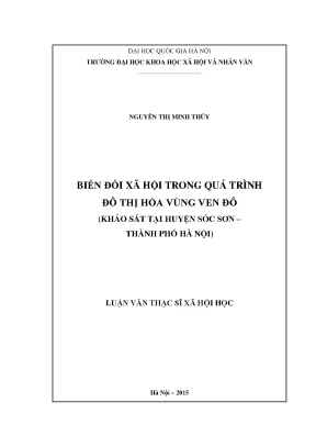 Biến đổi xã hội trong quá trình đô thị hóa vùng ven đô