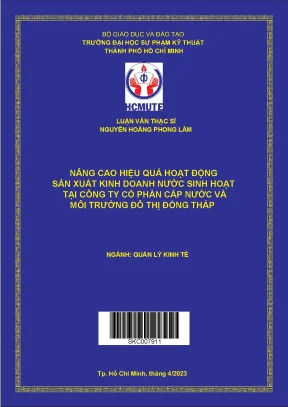 Nâng cao hiệu quả hoạt động sản xuất kinh doanh nước sinh hoạt tại công ty cổ phần cấp nước và môi trường đô thị đồng tháp