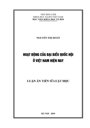 Hoạt động của đại biểu quốc hội ở việt nam hiện nay