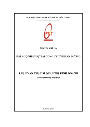 Đãi ngộ nhân sự tại công ty tnhh an dương