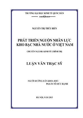 Phát triển nguồn nhân lực kho bạc nhà nước ở việt nam