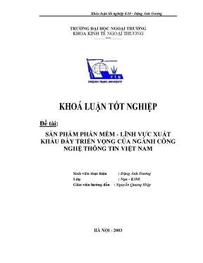 Luận văn sản phẩm phần mềm