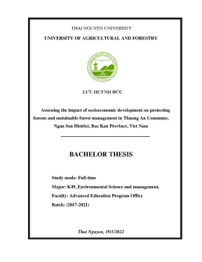 Assessing the impact of development social economics on sustainable forest management in thuong an commune ngan son district bac kan province viet nam
