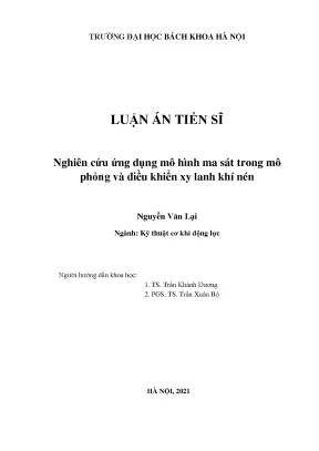 Nghiên cứu ứng dụng mô hình ma sát trong mô phỏng và điều khiển xy lanh khí nén