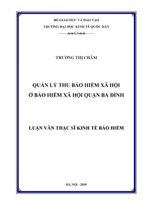 Quản lý thu bảo hiểm xã hội ở bảo hiểm xã hội quận ba đình