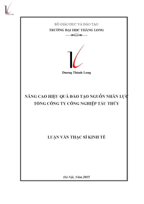 Luận văn ths nâng cao hiệu quả đào tạo nguồn nhân lực tổng công ty công nghiệp tàu thủy